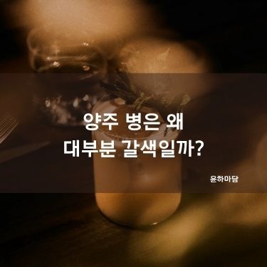 양주 병은 왜 대부분 갈색일까?